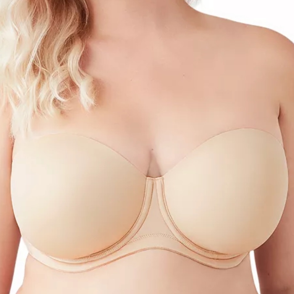 WACOAL Red Carpet Full Figure Underwire Strapless Bra 854119 Size 34G